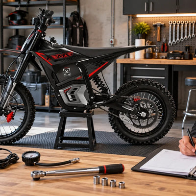 Electric Dirt Bike Service Log Template: Track Torque, Tires, Brakes and Battery